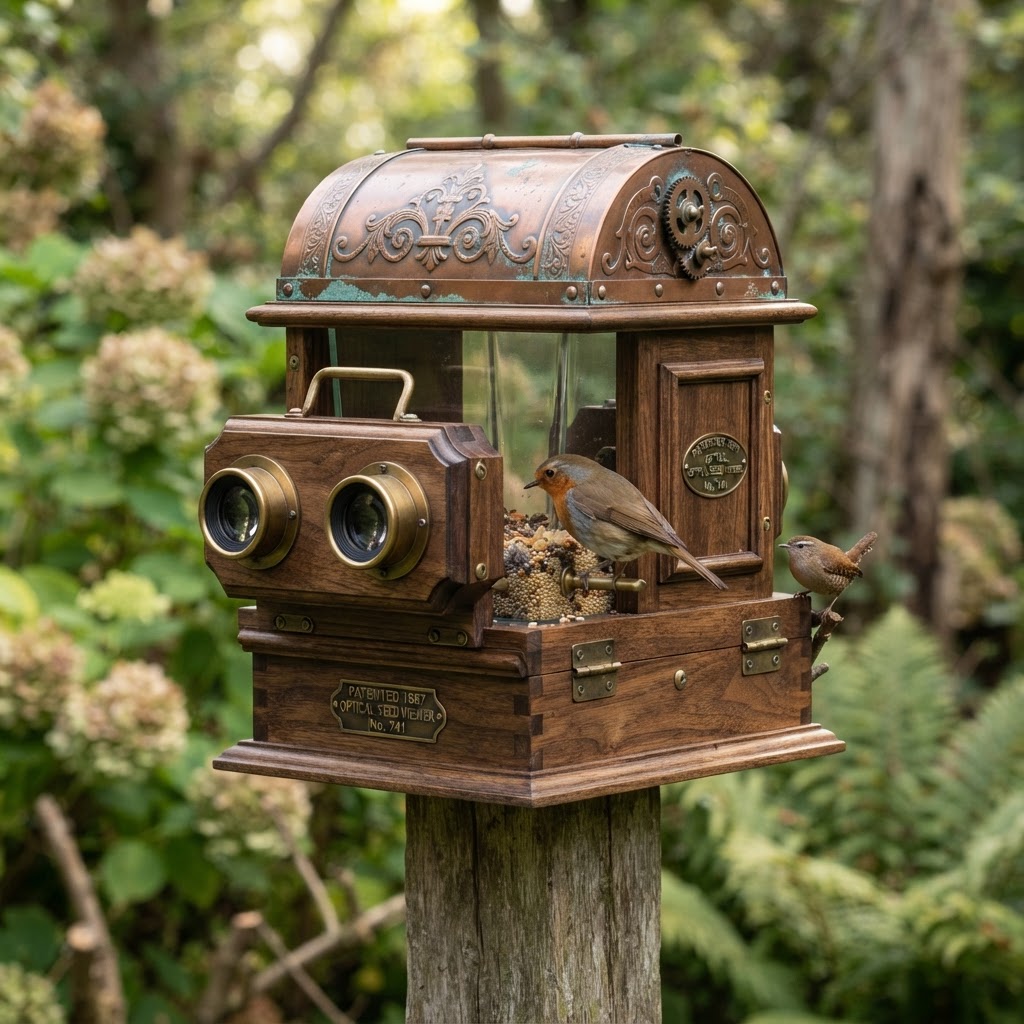 Vintage Patinated Copper Victorian Optical Stereoscope Seed Viewer