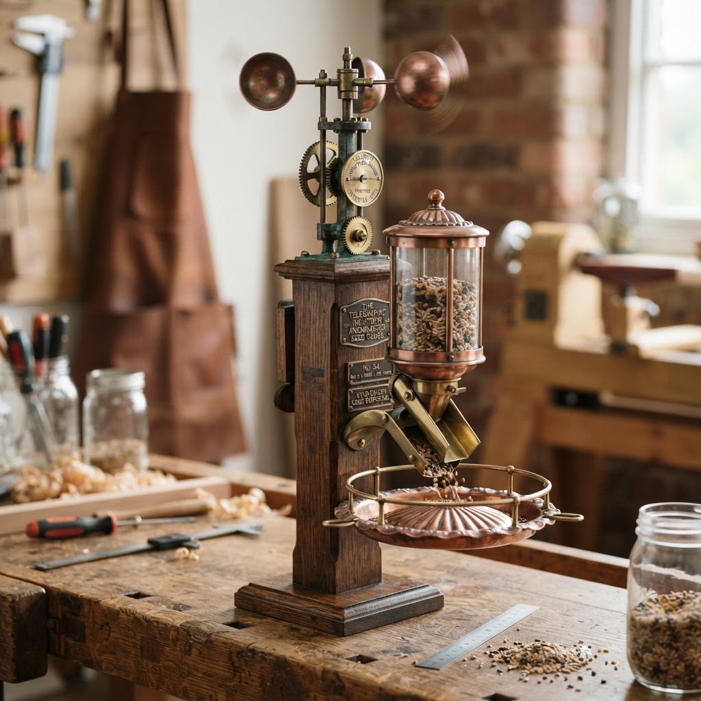 Vintage Patinated Copper Victorian Telegraphic Induction Anemometer Seed Gauge