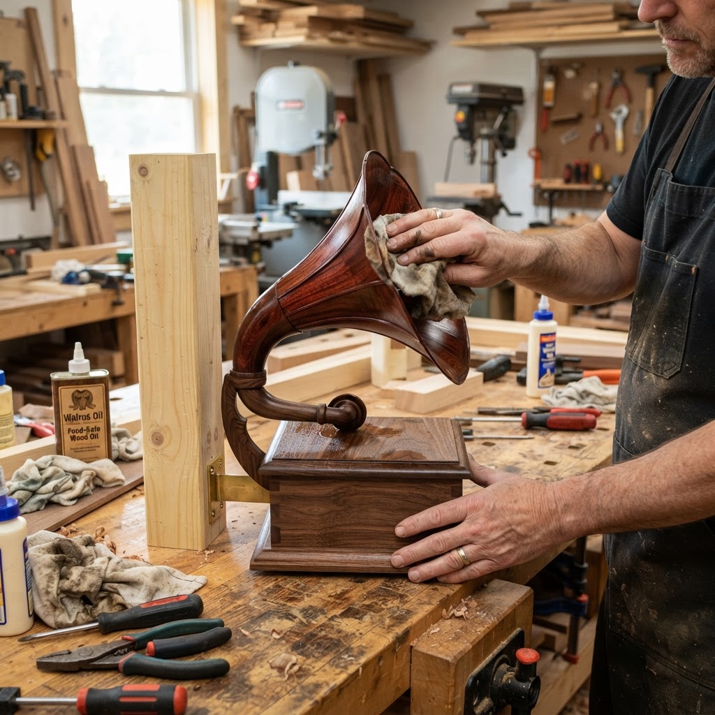 Acoustic Gramophone Horn Seed Amplifier — step 4