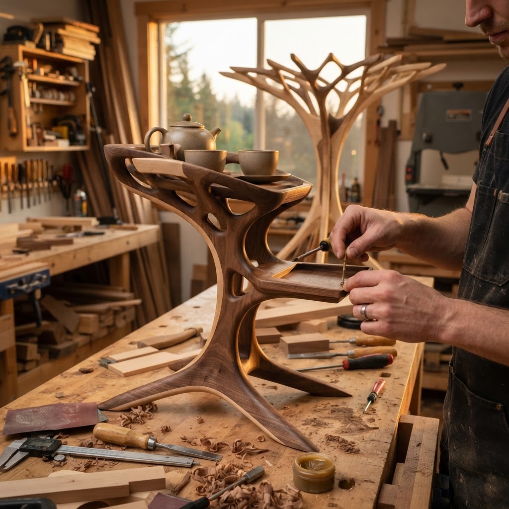 Bespoke Treetop Dendritic Mycelium-Infused Phyto-Spectral Sap-Flow Canopy Horizon-Mapping Tea Valet — step 4