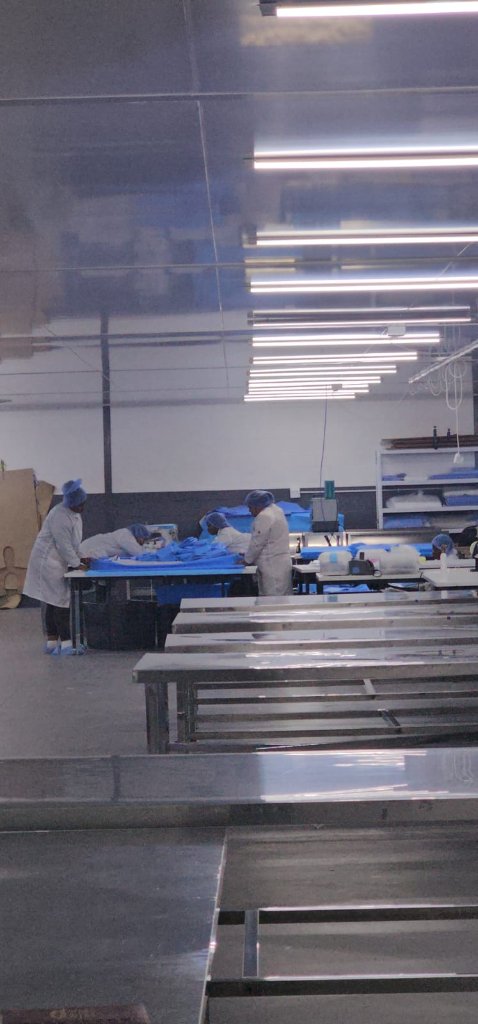 Assembly table at the MPA Healthcare clean room facility