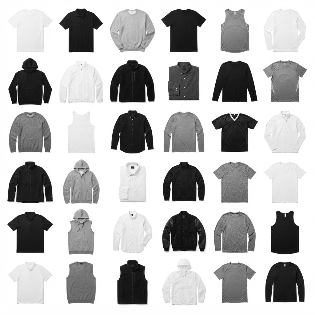 各類訂製服裝拼貼