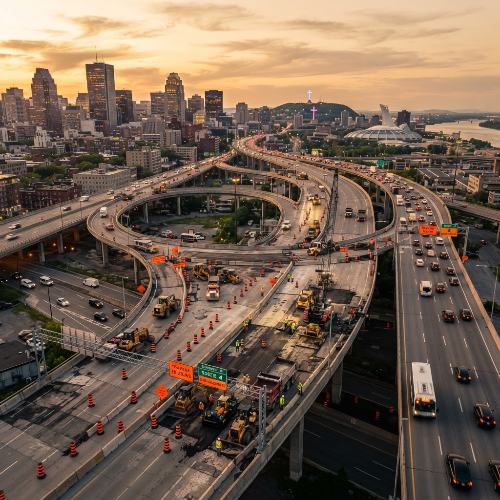 Grand Montréal : 42 chantiers majeurs prévus pour l'automne 2026