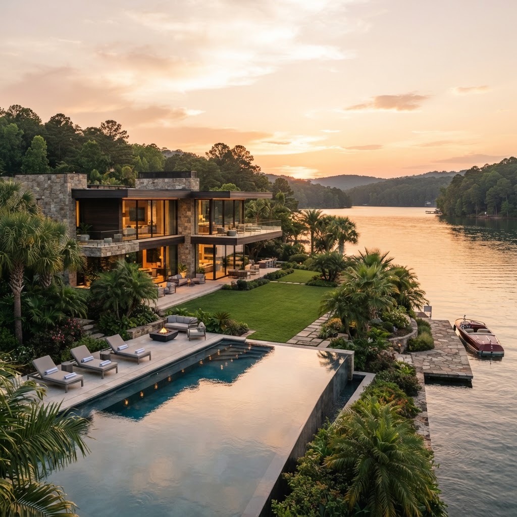 A waterfront ultra-luxury estate surrounded by nature at The Kyoga Marina