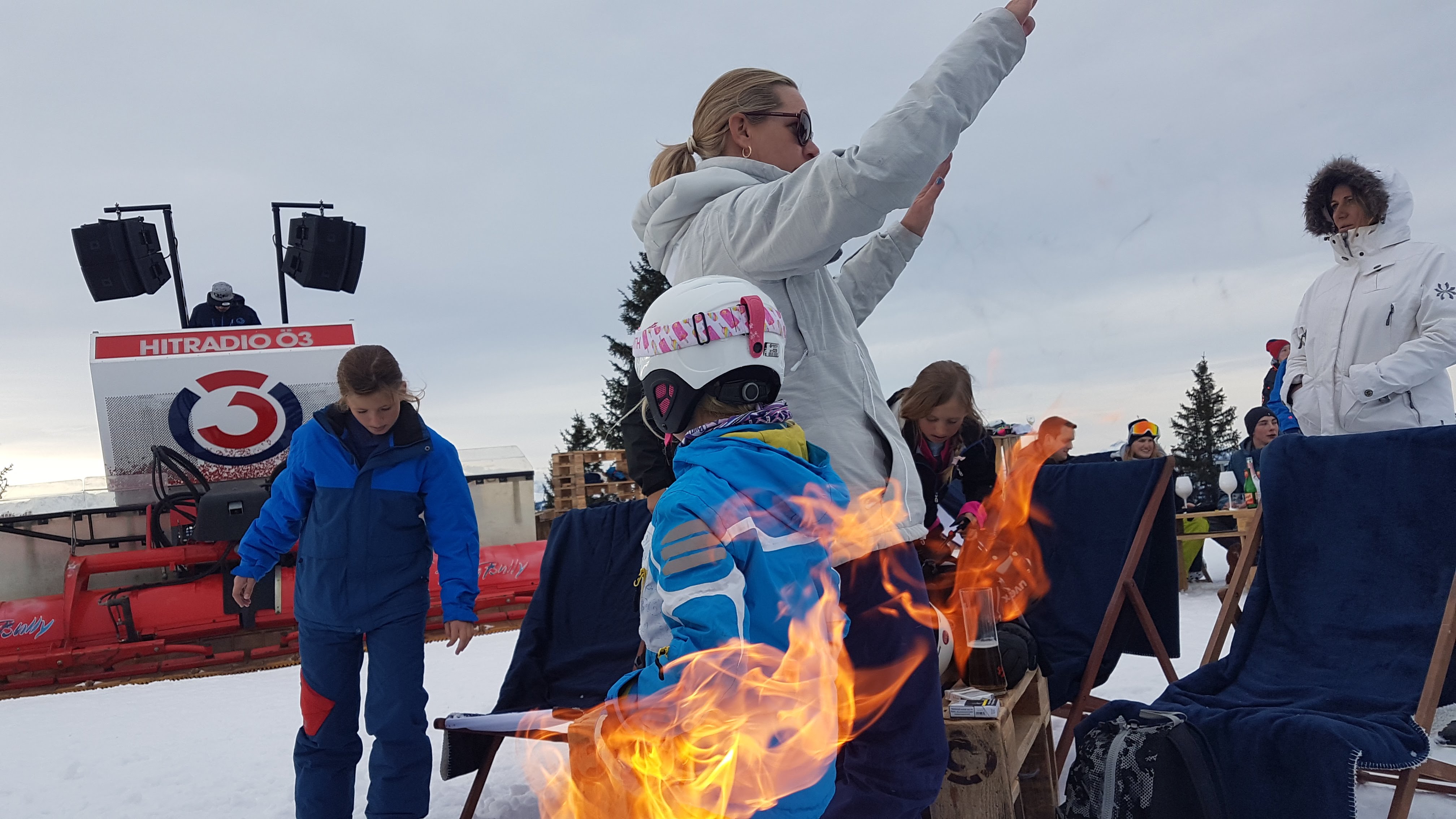 Après-ski fire