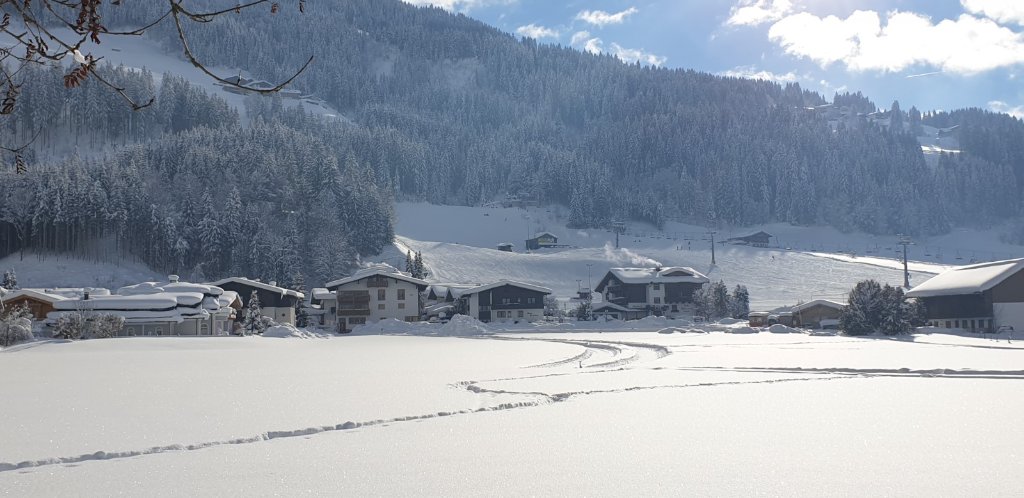 Village in snow