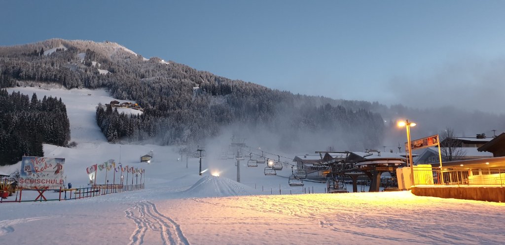 Sunset on slopes