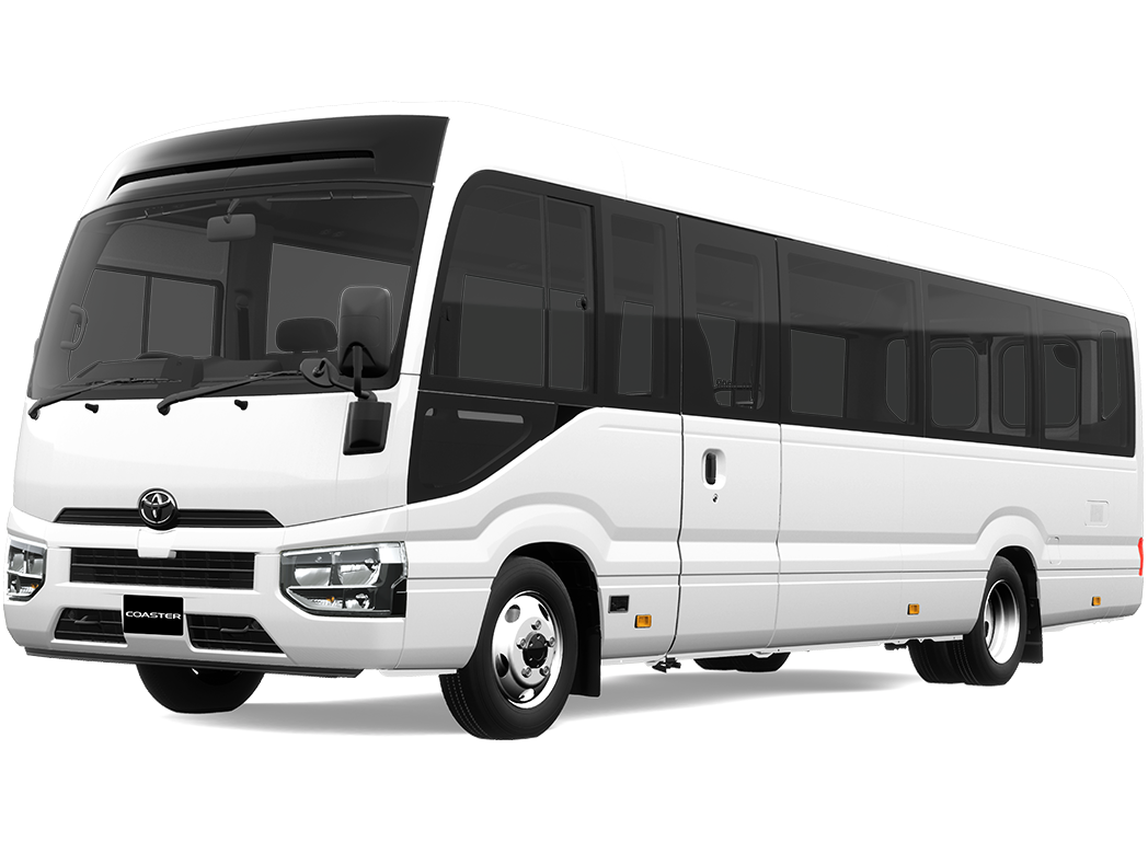 Coaster Bus Mini Coach for Umrah transport fleet Jeddah, Makkah and Madinah / Coaster Bus ضمن أسطول نقل المعتمرين
