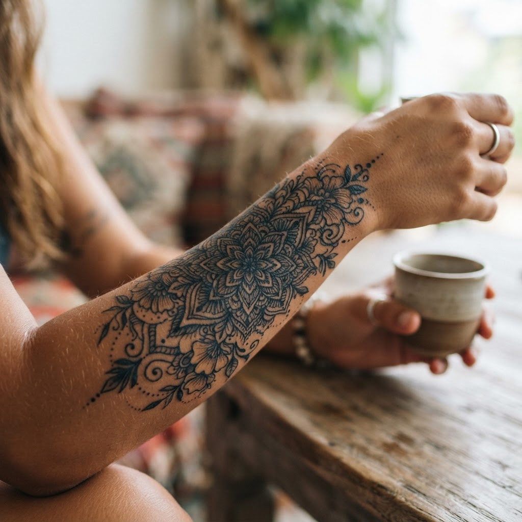 Mandala Forearm Design