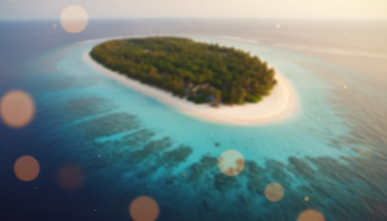 Luxury resort aerial view with turquoise ocean
