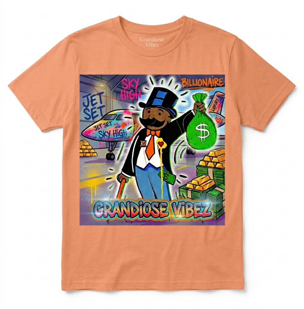 Money Bag Collection Tee — Peach