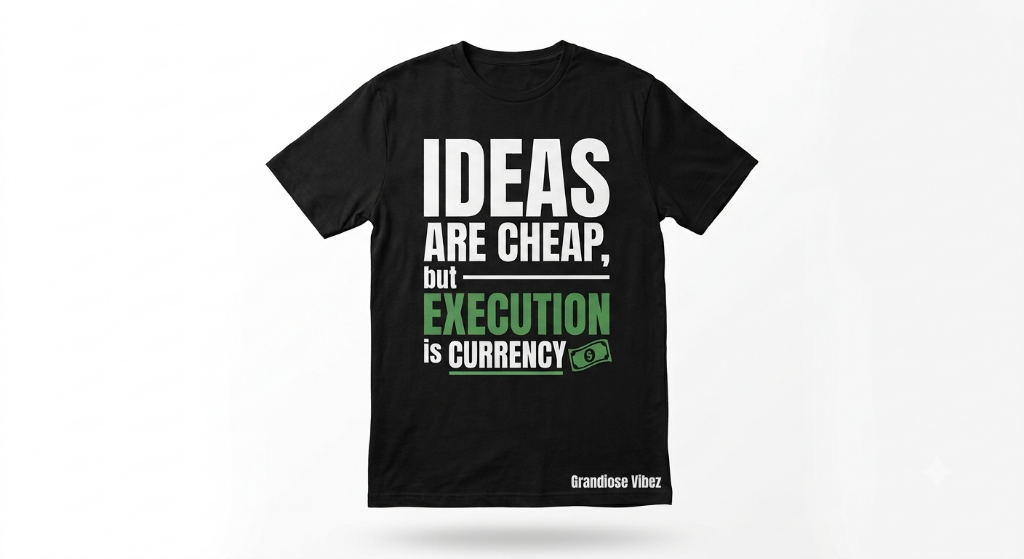 Execution is Currency Tee — Black