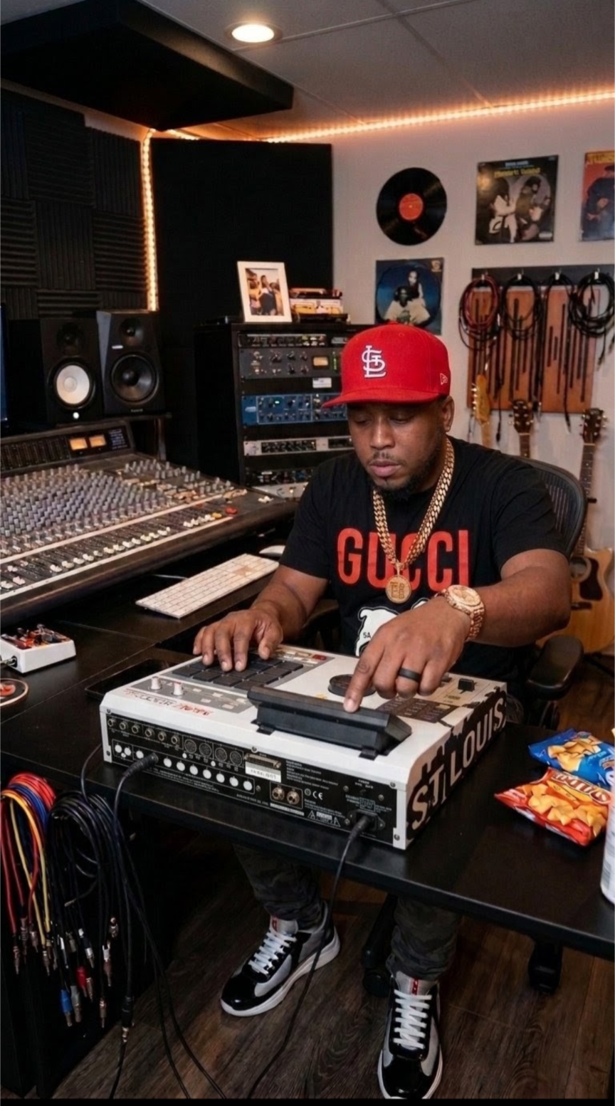Bryce Wonder in the studio with his MPC 2000XL