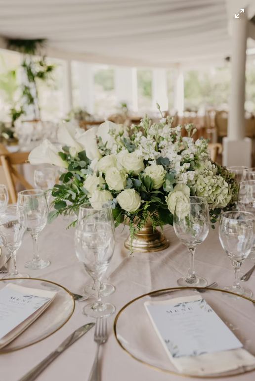 Wedding table flowers and styling, East Yorkshire