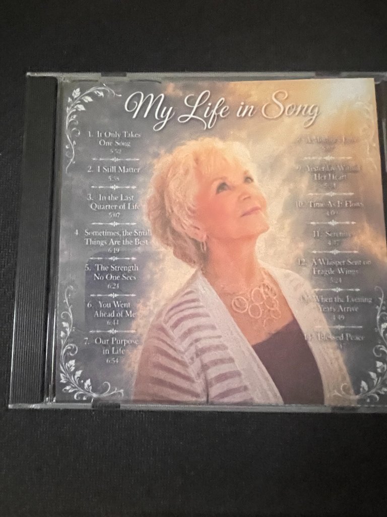 Example custom CD back cover with tracklist for an existing customer