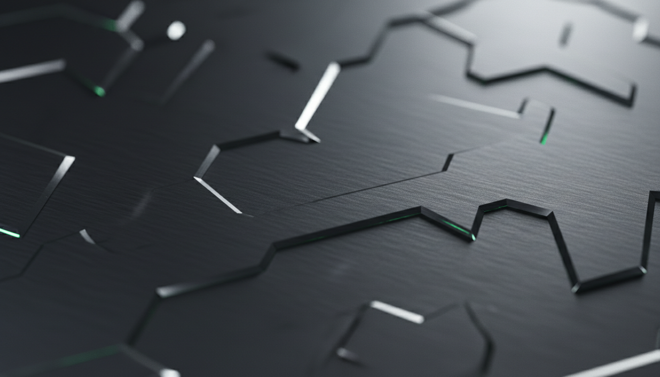 Brushed titanium texture signifying exclusivity and structure