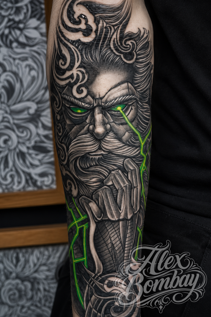 Black and grey realism sleeve tattoo 2025 — Alex Bombay Tattoos Athlone tattoo — best tattoo studio Ireland — Tattoo Mania Westmeath | Athlone Tattoo Studio — Best Tattoos in Ireland