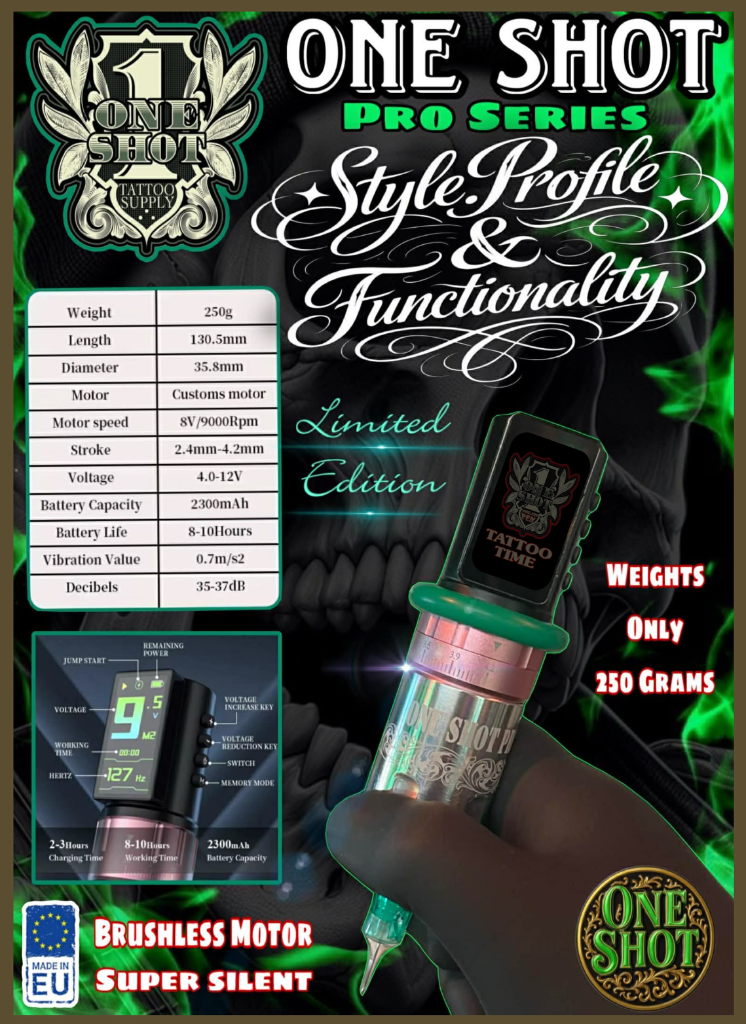 ONE SHOT PRO SERIES 1 - One Shot Tattoo Machine by Alex Bombay - Tattoo Mania Studio Ireland
