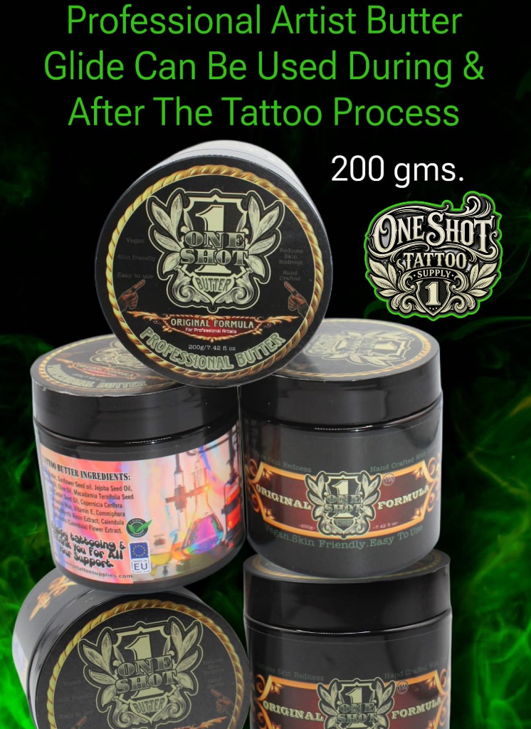 ONE SHOT Tattoo Butter - Professional Artist Butter - Tattoo Mania Studio