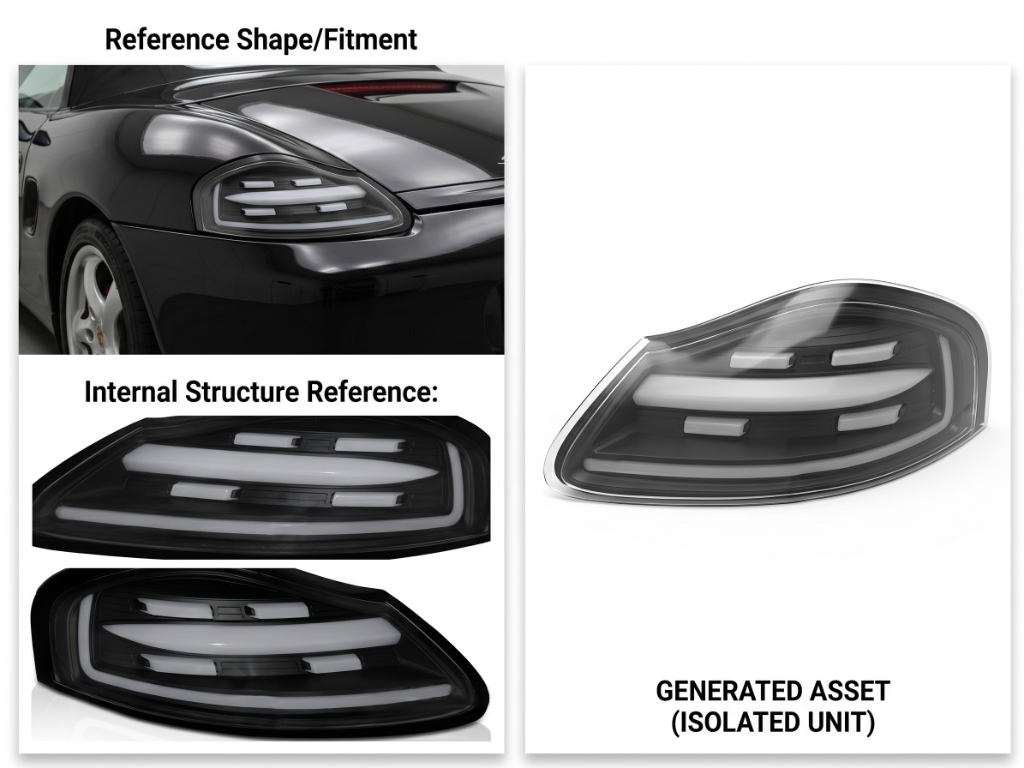 Grey Light Bar LED Tail Lights (Black Housing) — Lion Tuning Porsche lighting_rear part