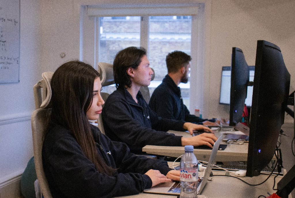 Professionals working at computers