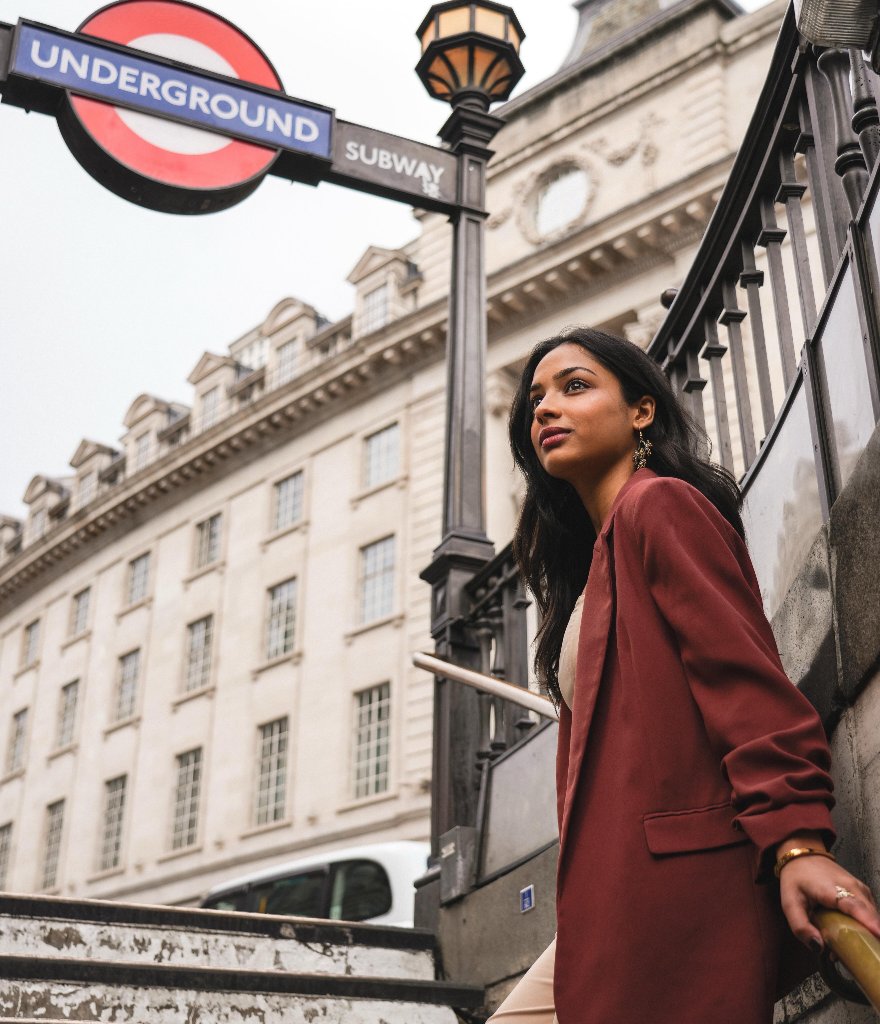 Portrait at London Underground station