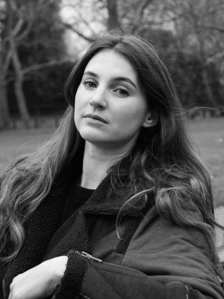 Black and white portrait in nature