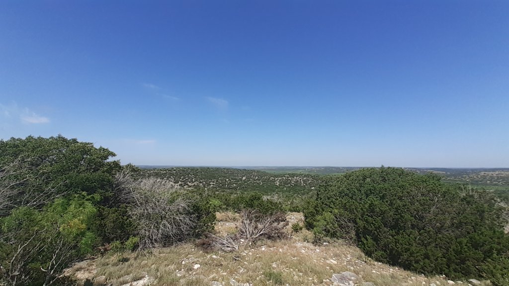 Ridge top view looking east across the Texas Hill Country
