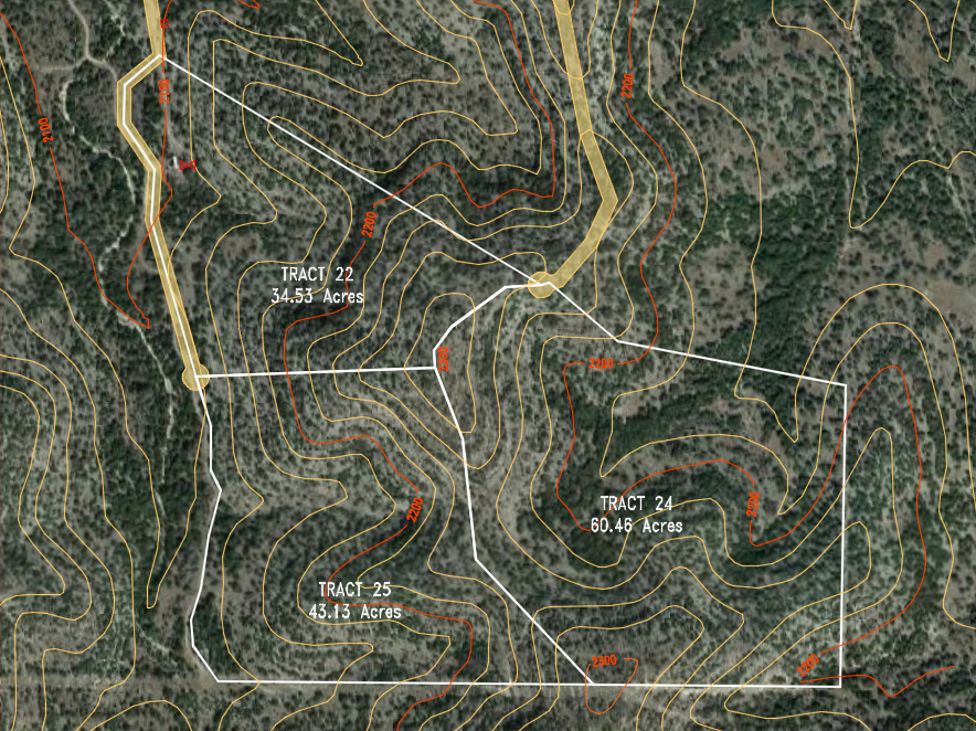 Orthomosaic aerial view of varied terrain showing meadows, forest, and creek
