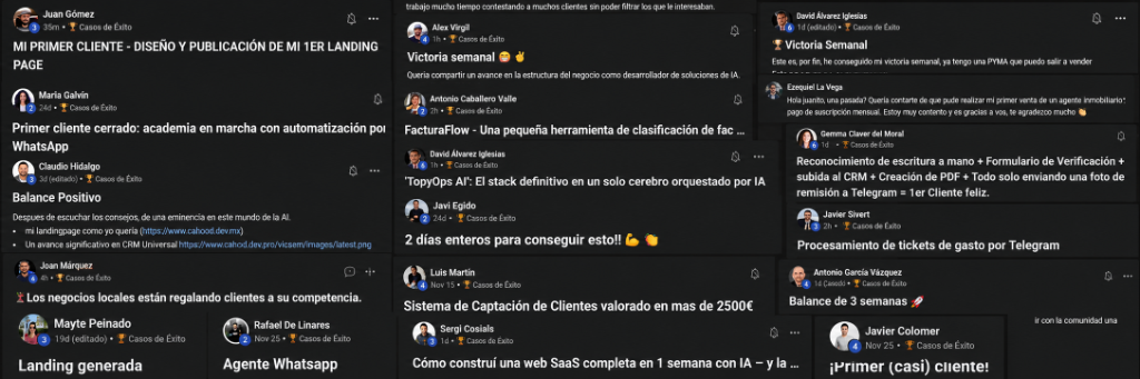 Muro de victorias de la comunidad
