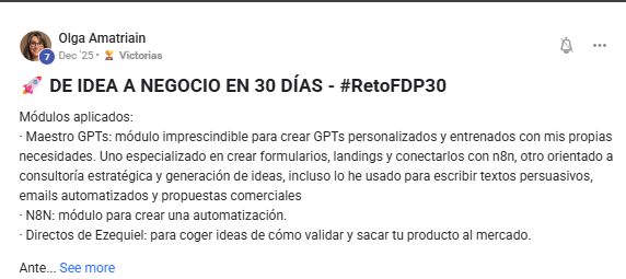 De idea a negocio en 30 días