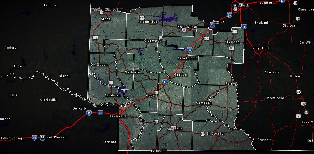 Coverage area map - cities