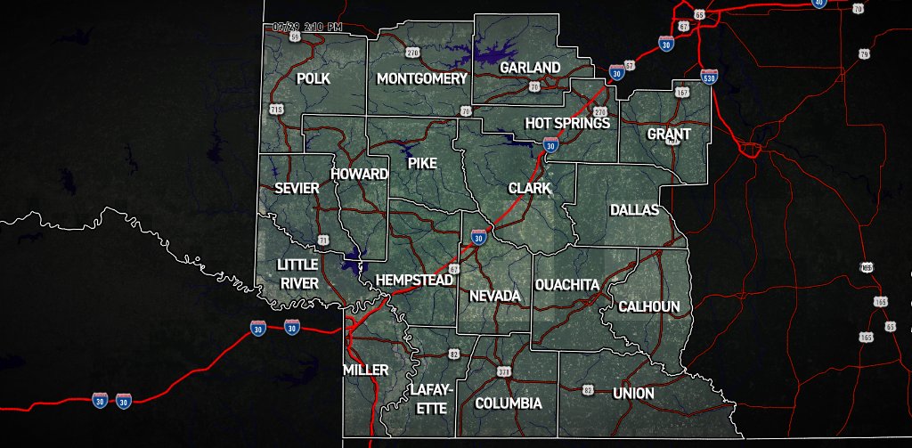 Coverage area map - counties