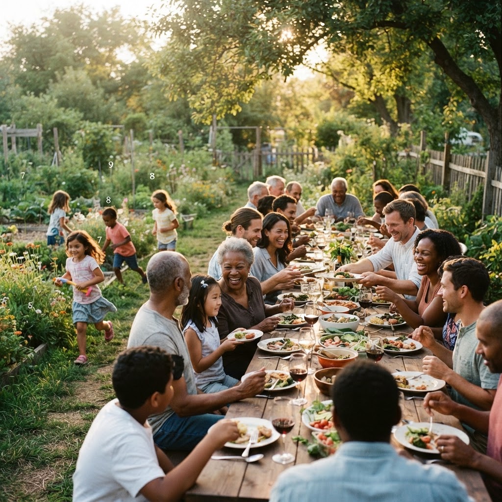 Community gathering outdoors