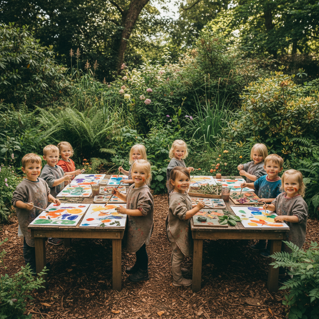 Children doing art