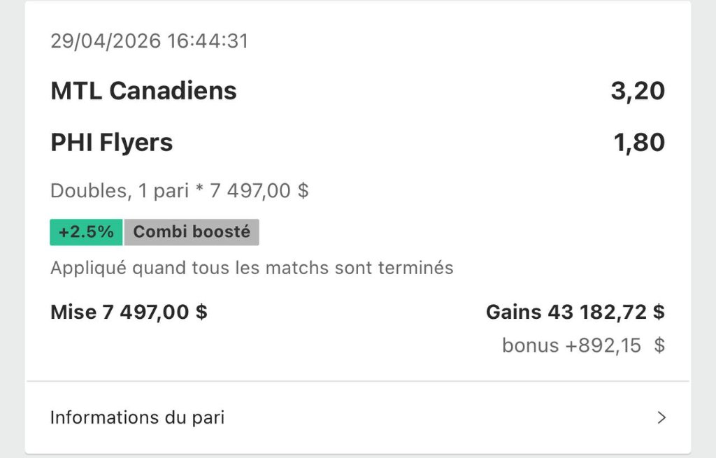 Ticket gagnant 3