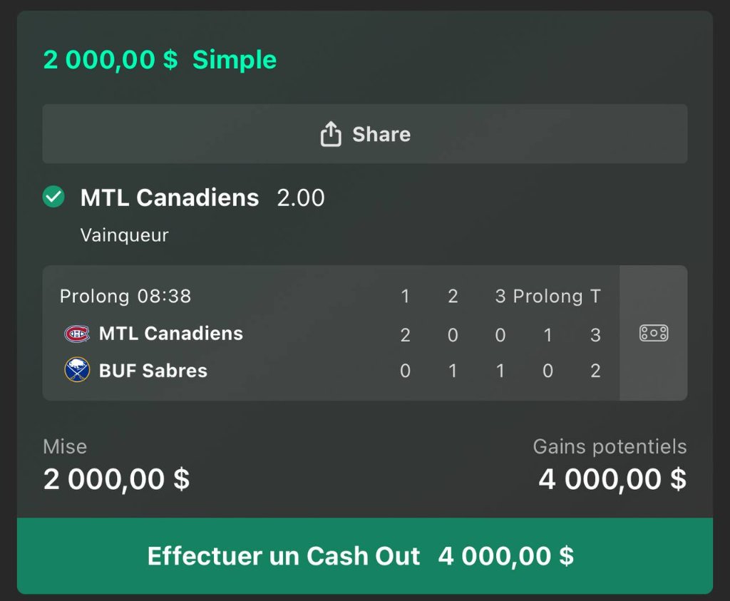 Ticket gagnant 6