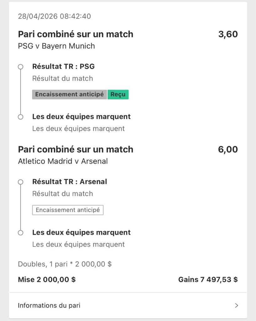 Ticket gagnant 4
