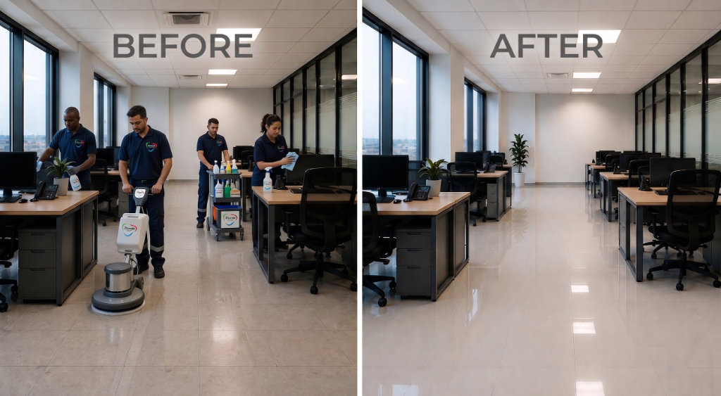 Office Deep Clean — Before & After