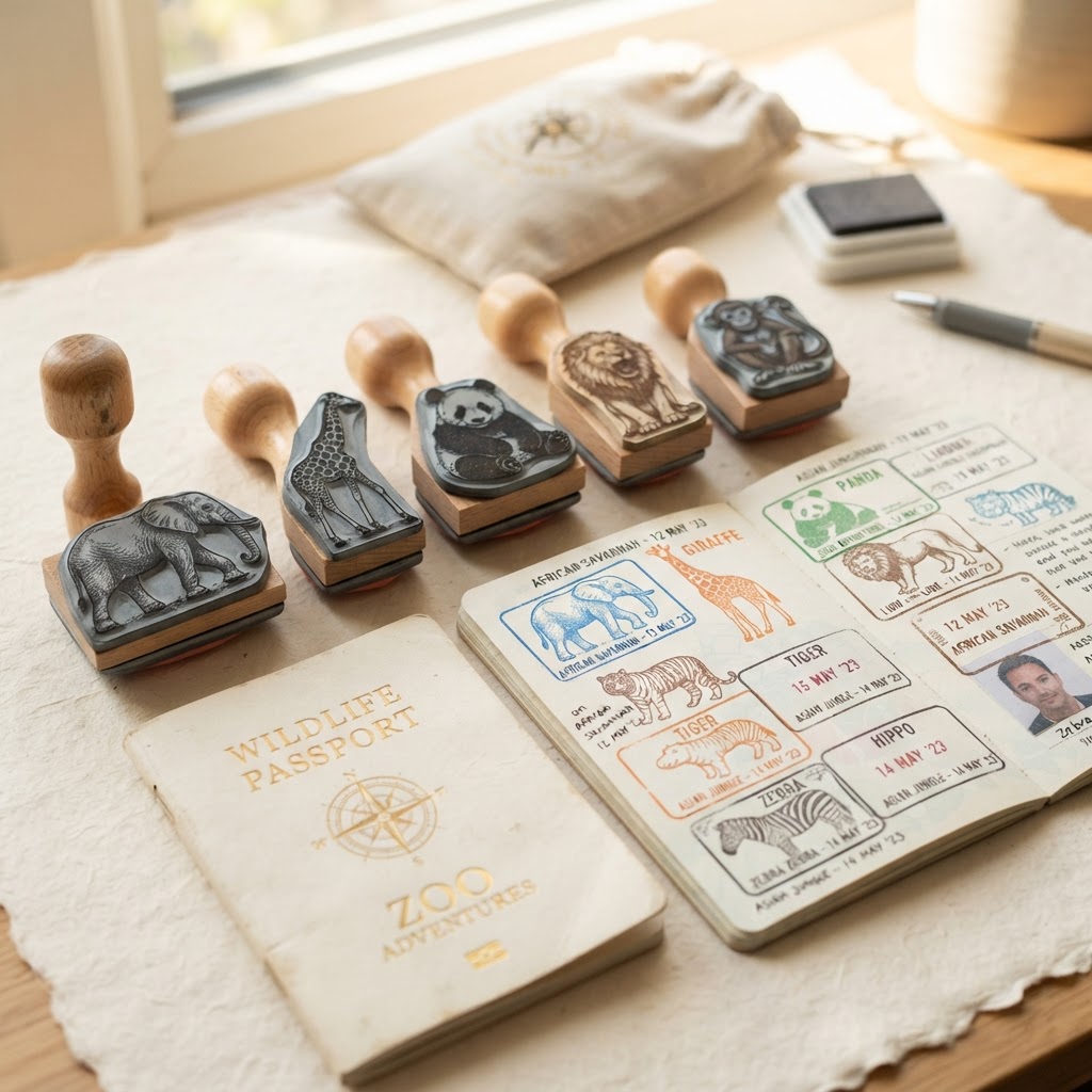 Zoo trail passport, stamped