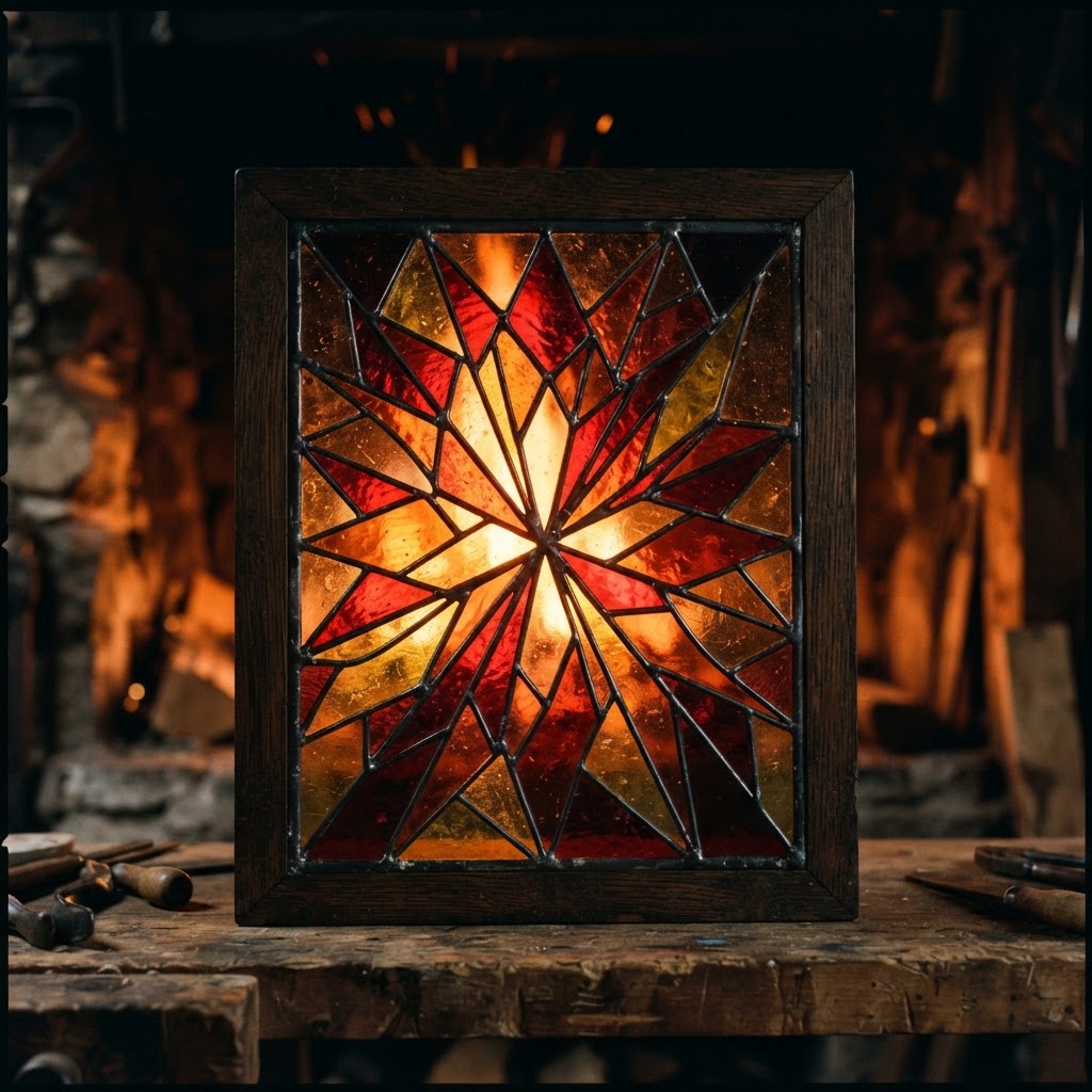 Stained glass panel