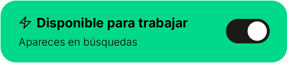 Disponible para trabajar
