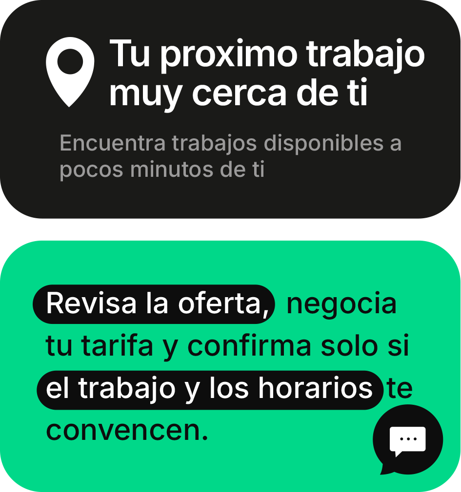 Talento cerca y chatea, negocia y define