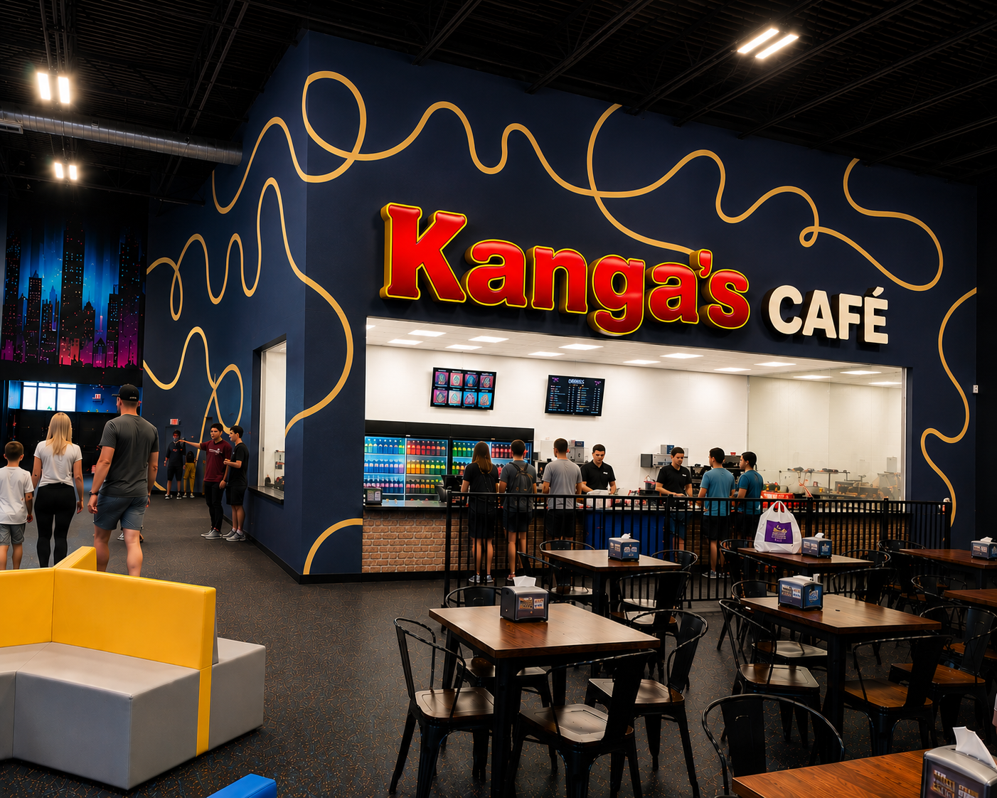 Kanga's Café seating area