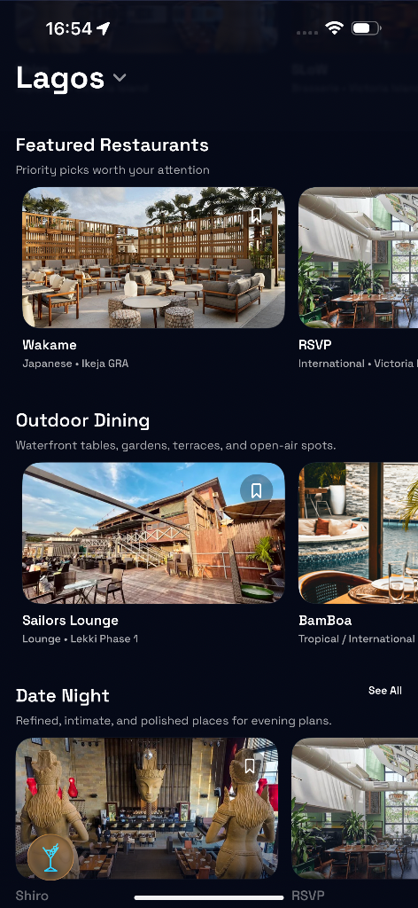 VEYA featured restaurants