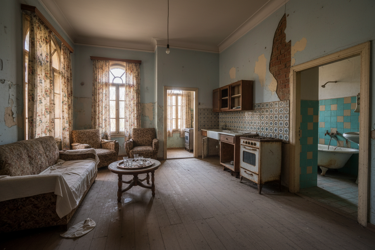 Aegean Cliff Villa before renovation