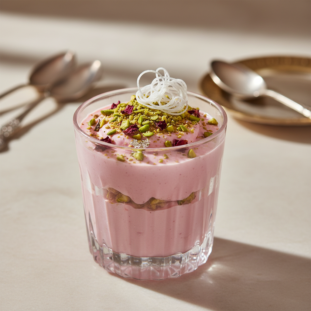 Rose Falooda Mousse