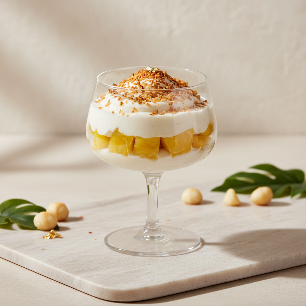Coconut Pineapple Custard Cup