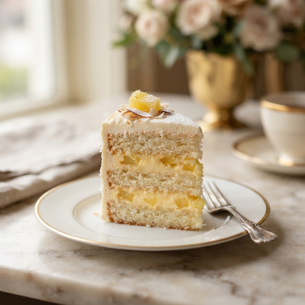 Pineapple Coconut with Custard
