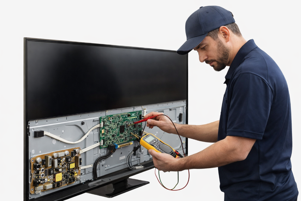 Reparación de televisores con precisión técnica